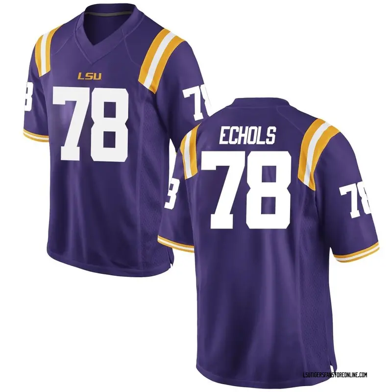 Game Men's Coen Echols LSU Tigers Purple Football College Jersey