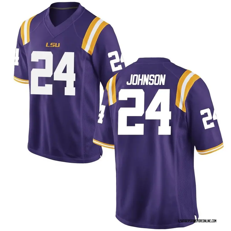 Game Men's Ju'Juan Johnson LSU Tigers Purple Football College Jersey