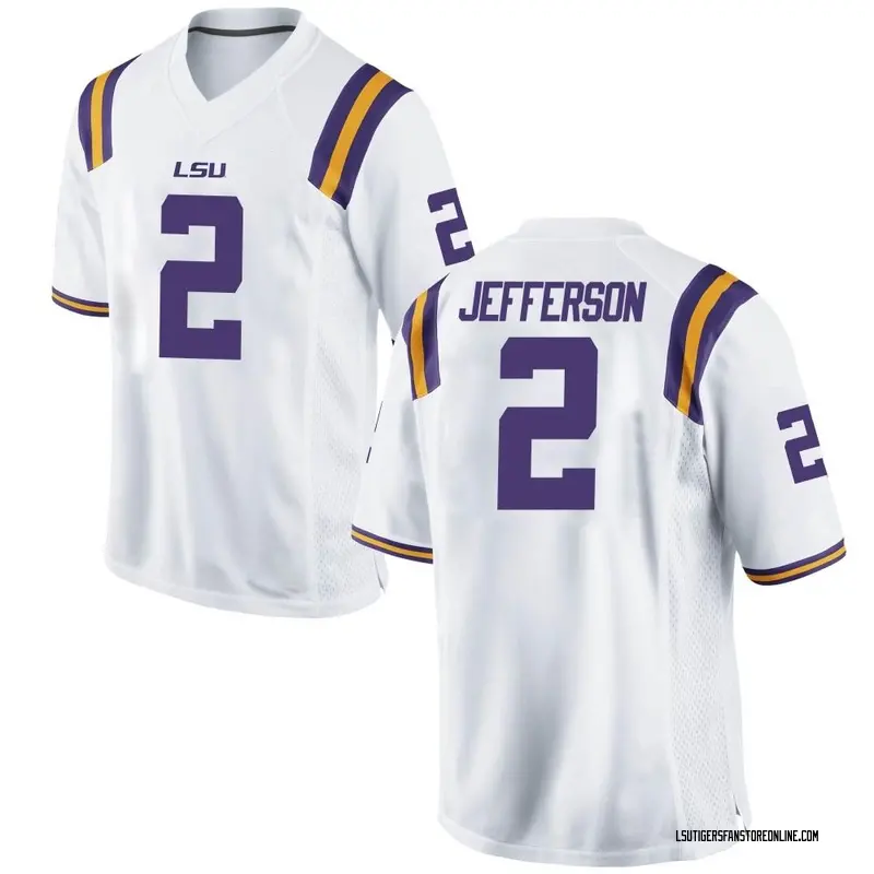 Men's LSU Tigers #2 Justin Jefferson Black Elite Golden Edition Jersey  286541-975