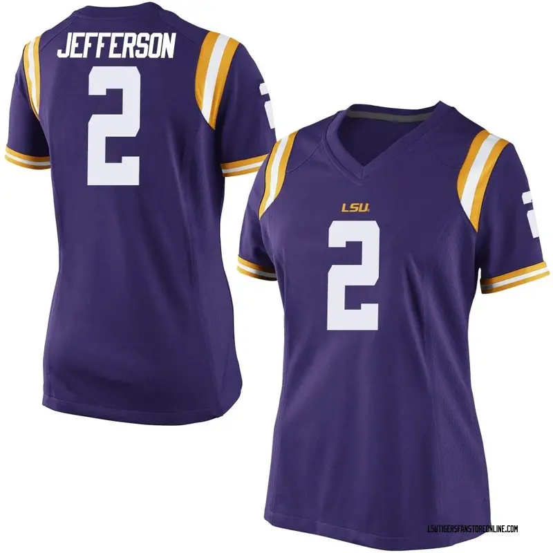 Men's LSU Tigers #2 Justin Jefferson White Limited Golden Edition Jersey  549354-671