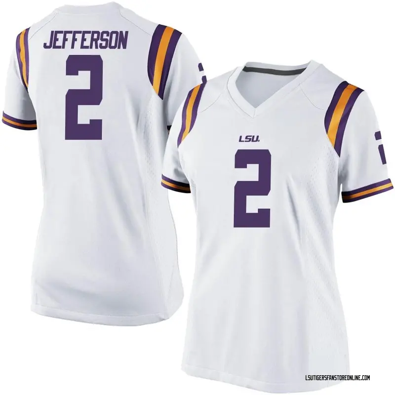 Men's LSU Tigers #2 Justin Jefferson White Limited Golden Edition Jersey  549354-671