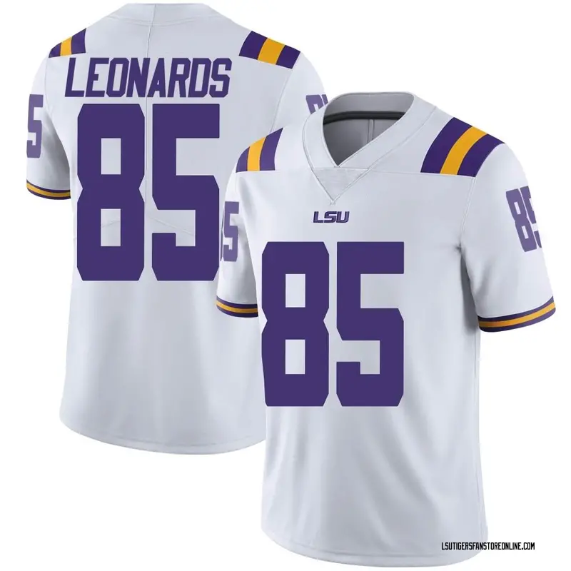 Limited Men's Gabe Leonards LSU Tigers White Football College Jersey