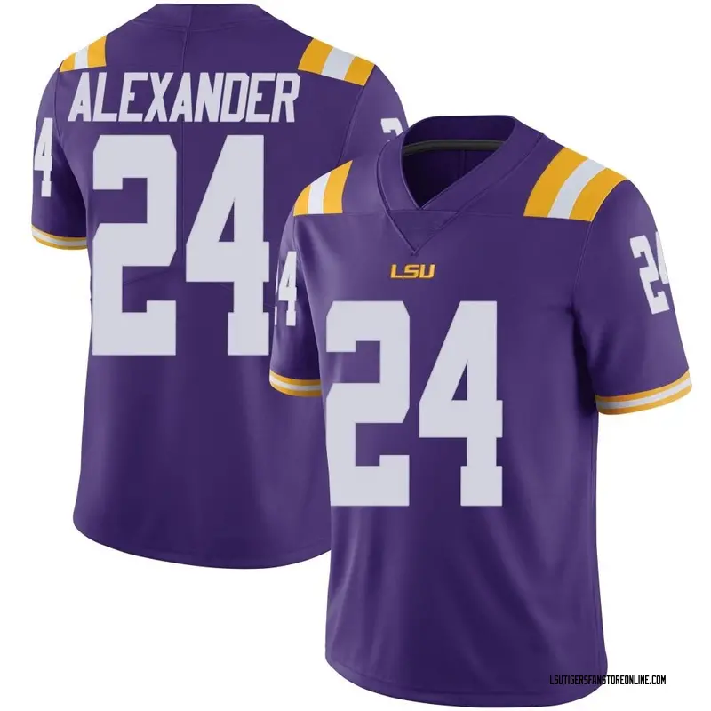 Zy Alexander Replica White Youth LSU Tigers Football Jersey - LSU Store